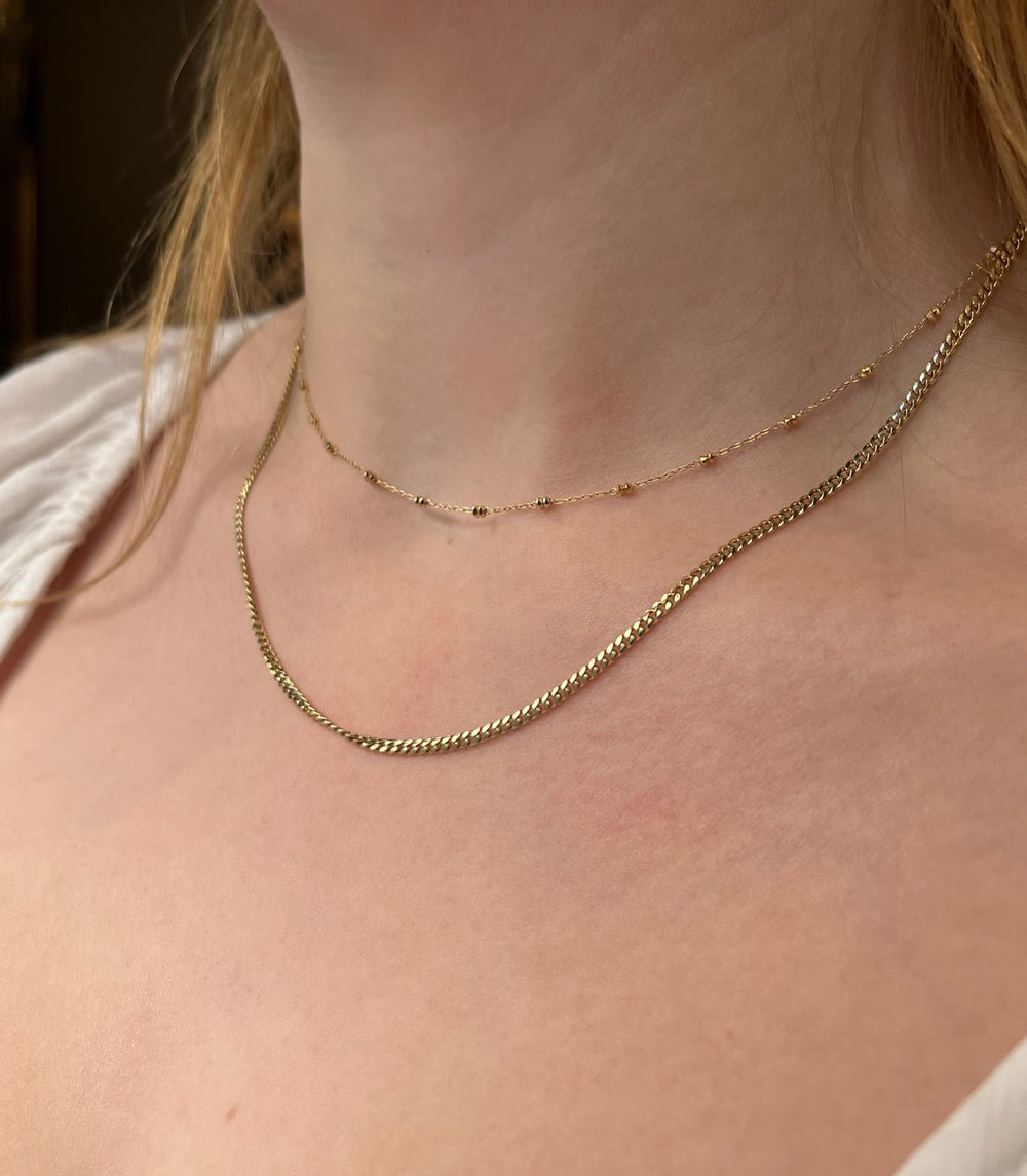 14k Gold Curb Chain Necklace