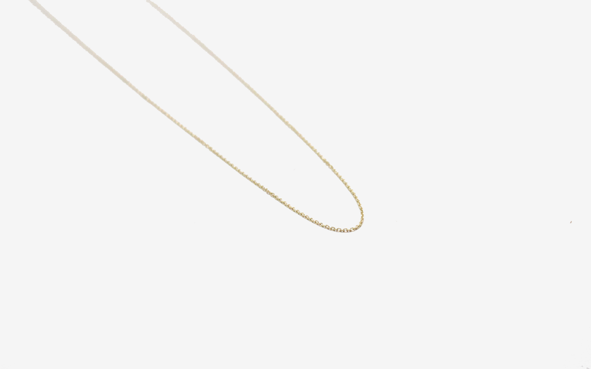 14k Gold Diamond Cut Cable Chain Necklace