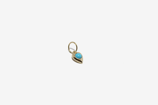 14k Gold Turquoise Heart Pendant