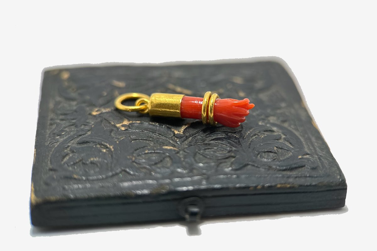 24k Gold Coral Figa Pendant