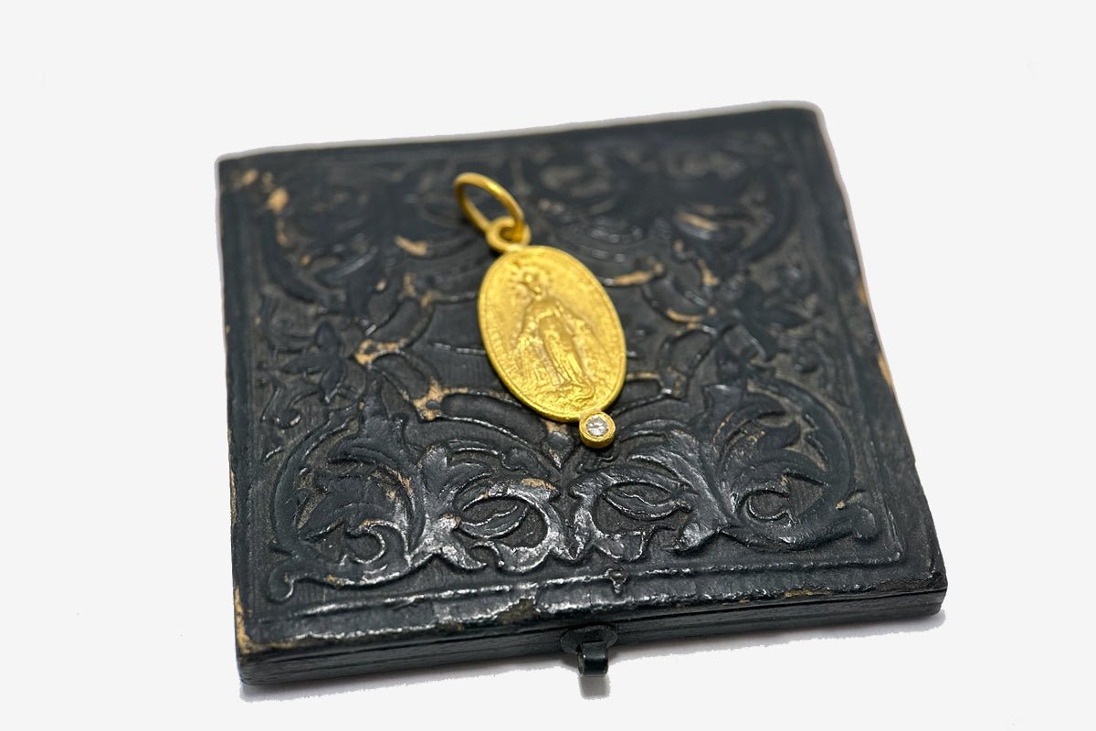 24k Gold Miraculous Medal Pendant