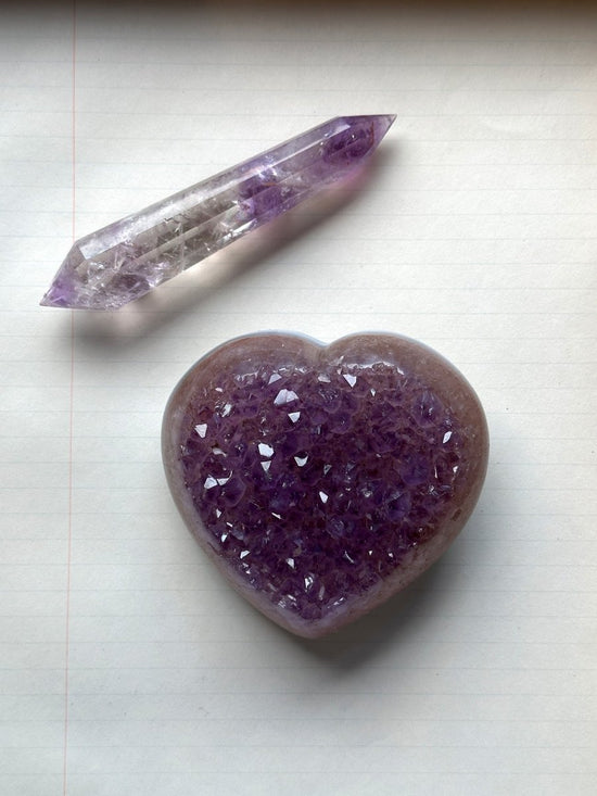 Amethyst Heart + Vogel