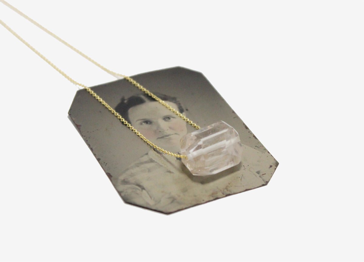 Clear Kunzite Gold Fill Necklace