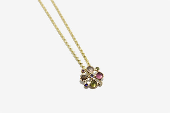 Dorette 18k Gold Colorful Gemstone Pendant II