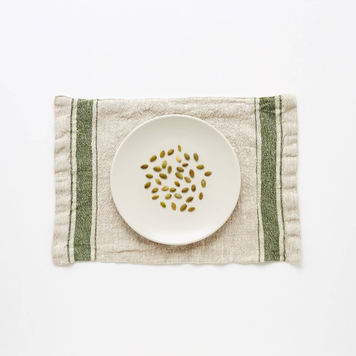 Green Stripe Linen Placemat