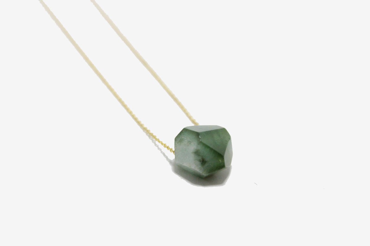 Green Tourmaline Gold Fill Necklace