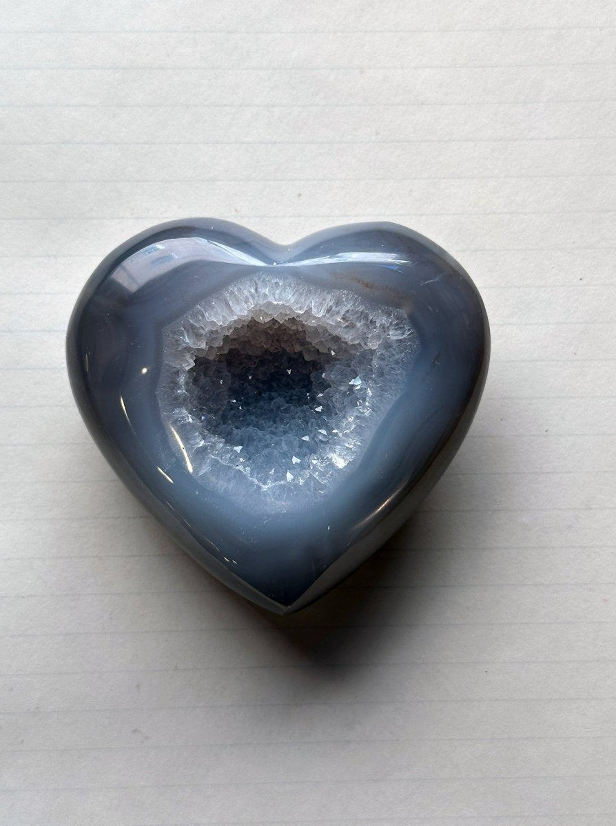 Grey Amethyst Heart Specimen