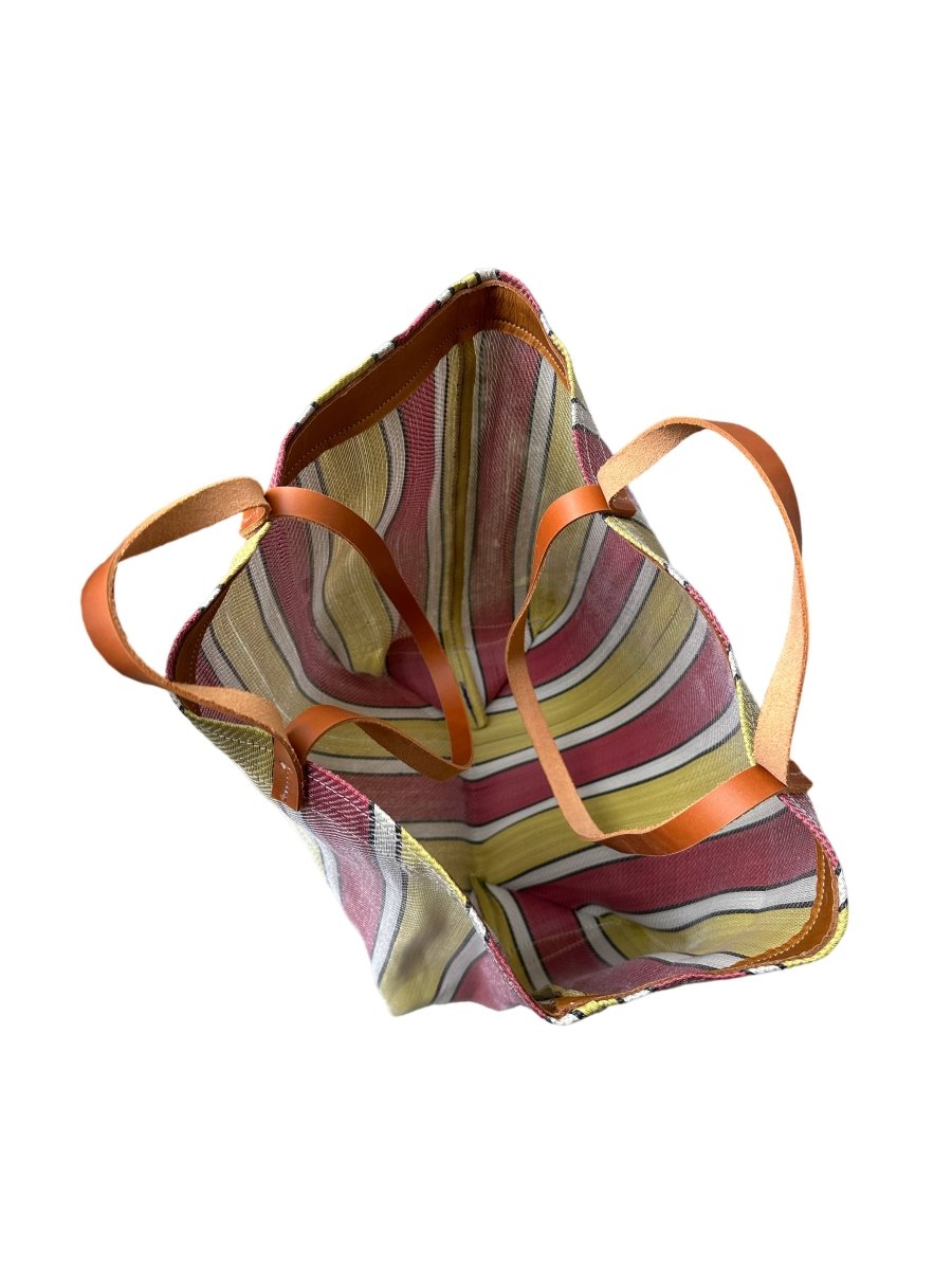 Large Market Bag in Red and Yellow