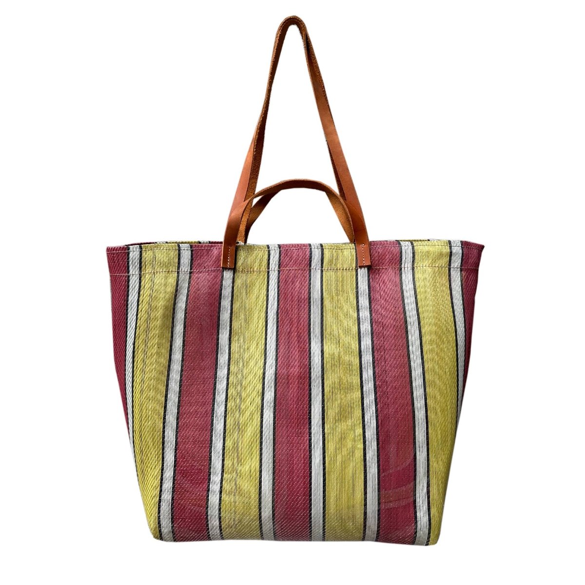 Large Market Bag in Red and Yellow