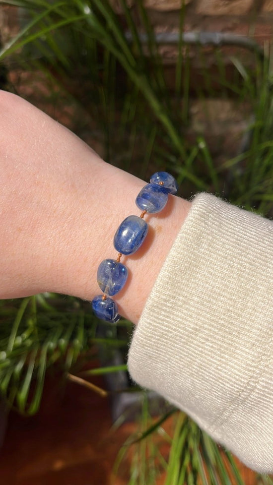 Lena Skadegard Knotted Kyanite Tassel Bracelet