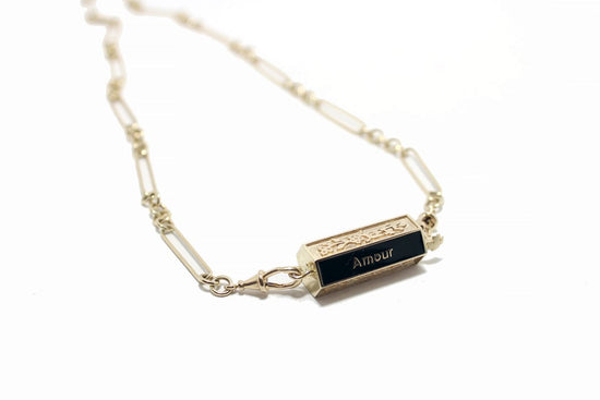 Love Lock Trombone Chain Necklace 🖤