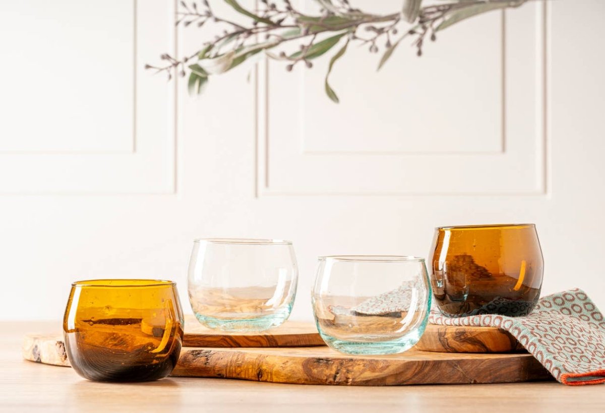 Moroccan Stemless Goblet - Clear