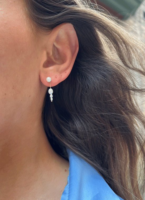 Petite Palazzo Pearl Earrings