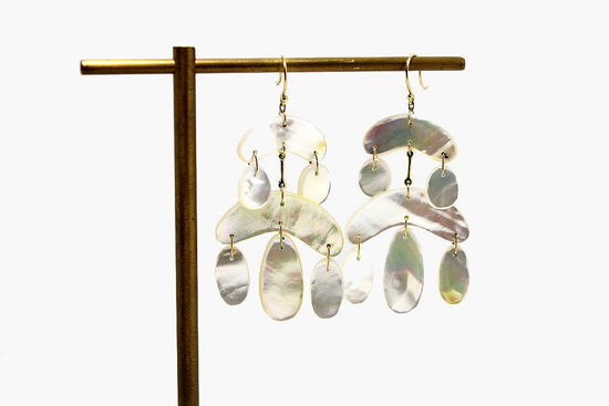 Ten Thousand Things Mother of Pearl Mini Chandelier Earrings