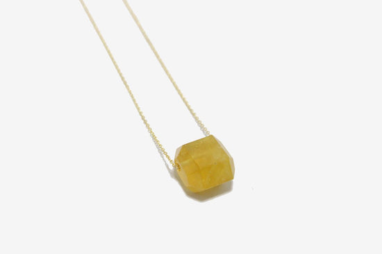 Yellow Tourmaline Gold Fill Necklace