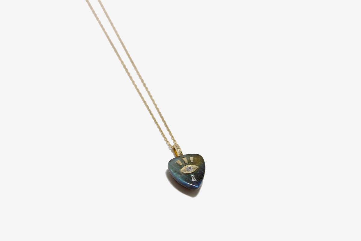 Celine Daoust 14k Labradorite Diamond Eye Necklace